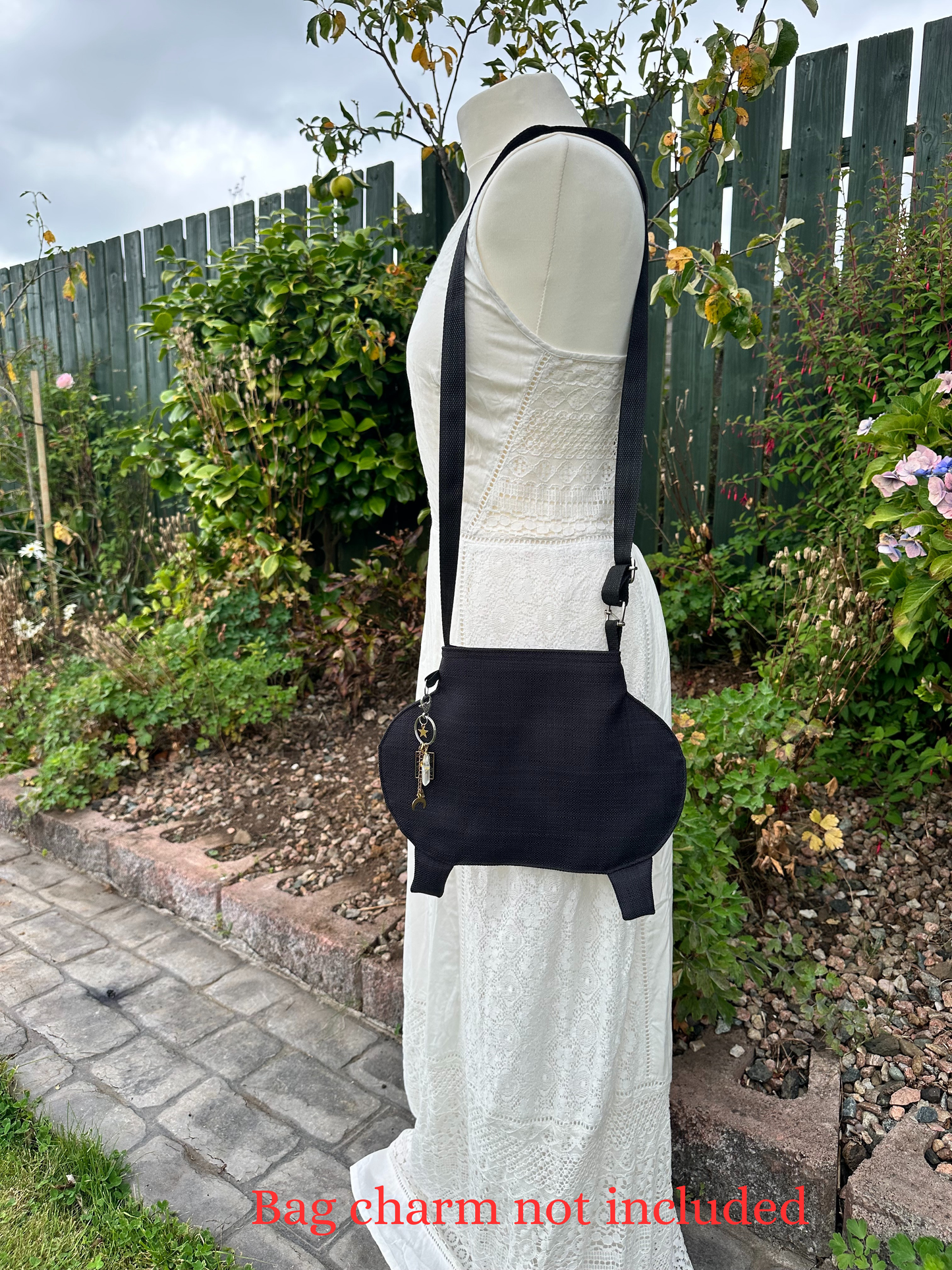 Small Black Cauldron Bag / Crossbody Purse