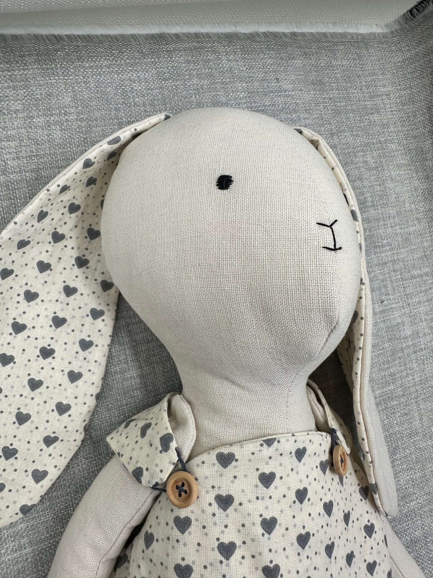 Handmade Linen Bunny Art Doll