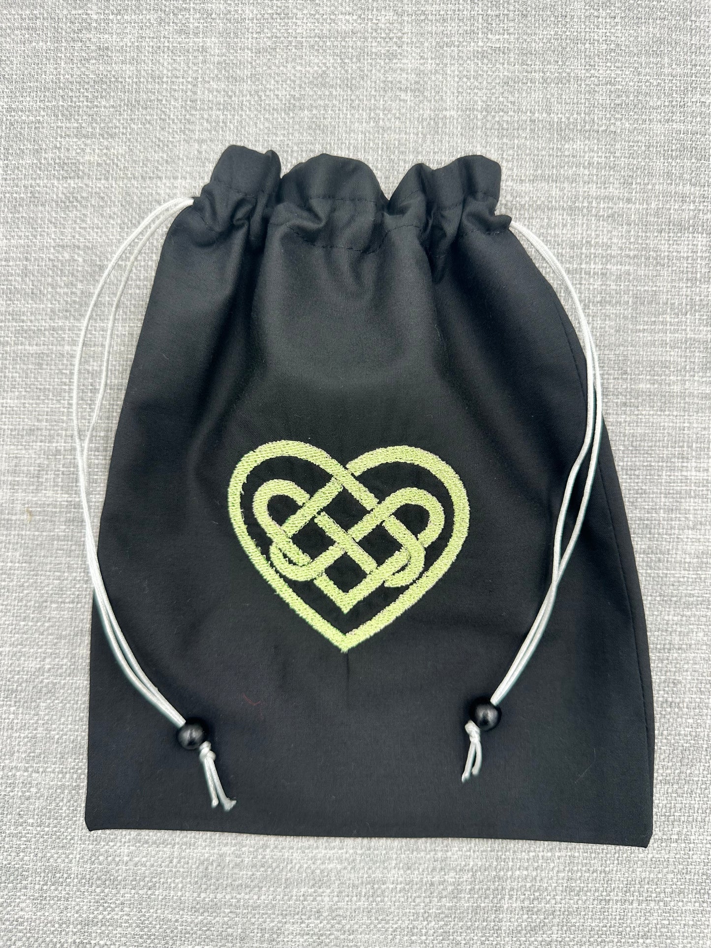 Celtic Knotwork Heart Drawstring Bag / Pouch