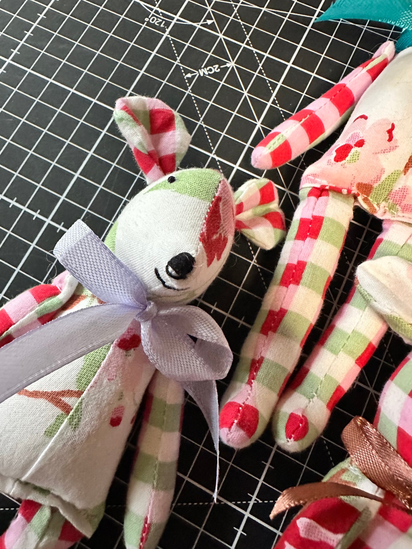 Country Cottage Mouse – Handmade Vintage Fabric Art Doll