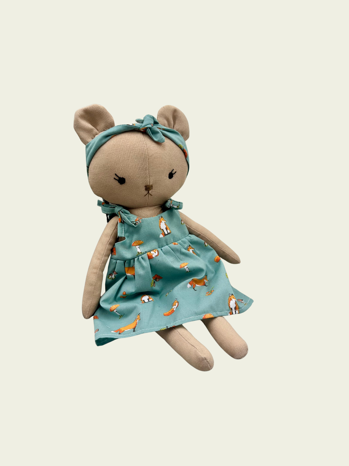 Handmade Teddy Bear in Woodland Dress