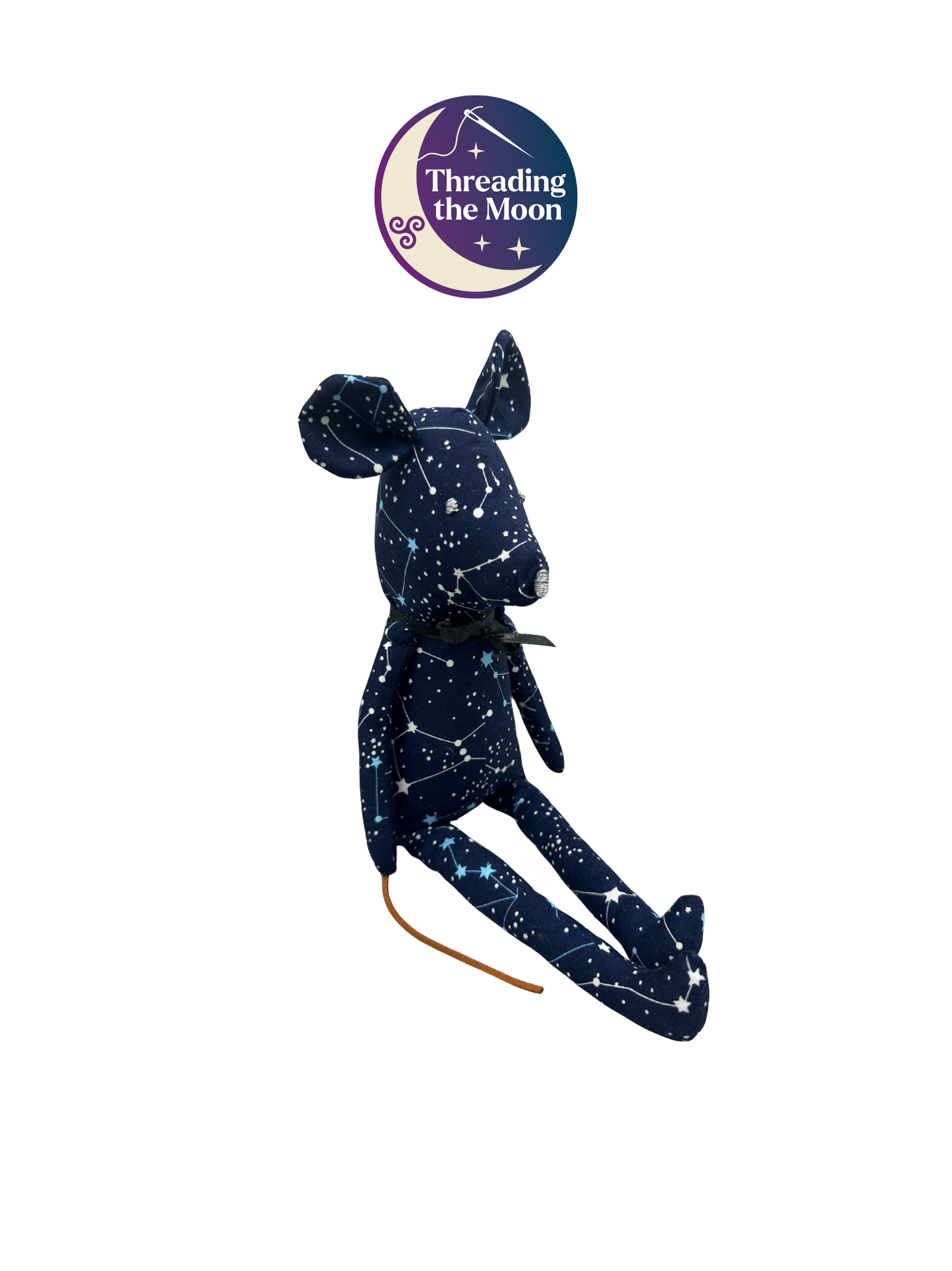 Starry Constellation Mouse – Handmade Celestial Art Doll