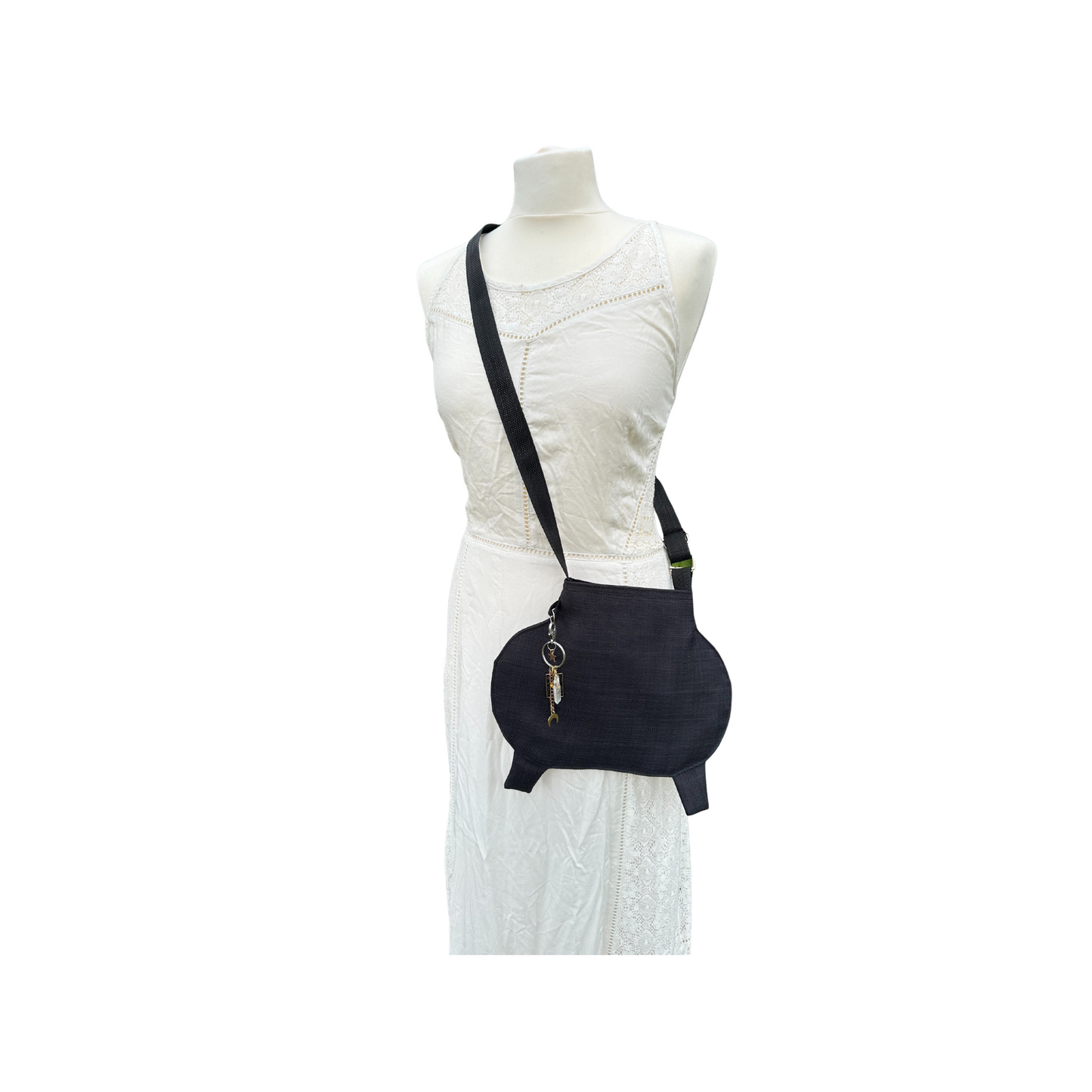Small Black Cauldron Bag / Crossbody Purse