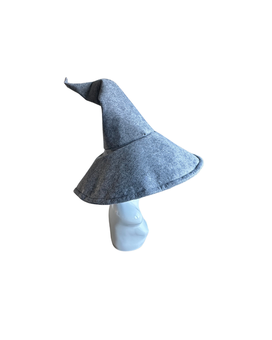 Grey / Gray Sloped Brim Wandering Wizard Hat