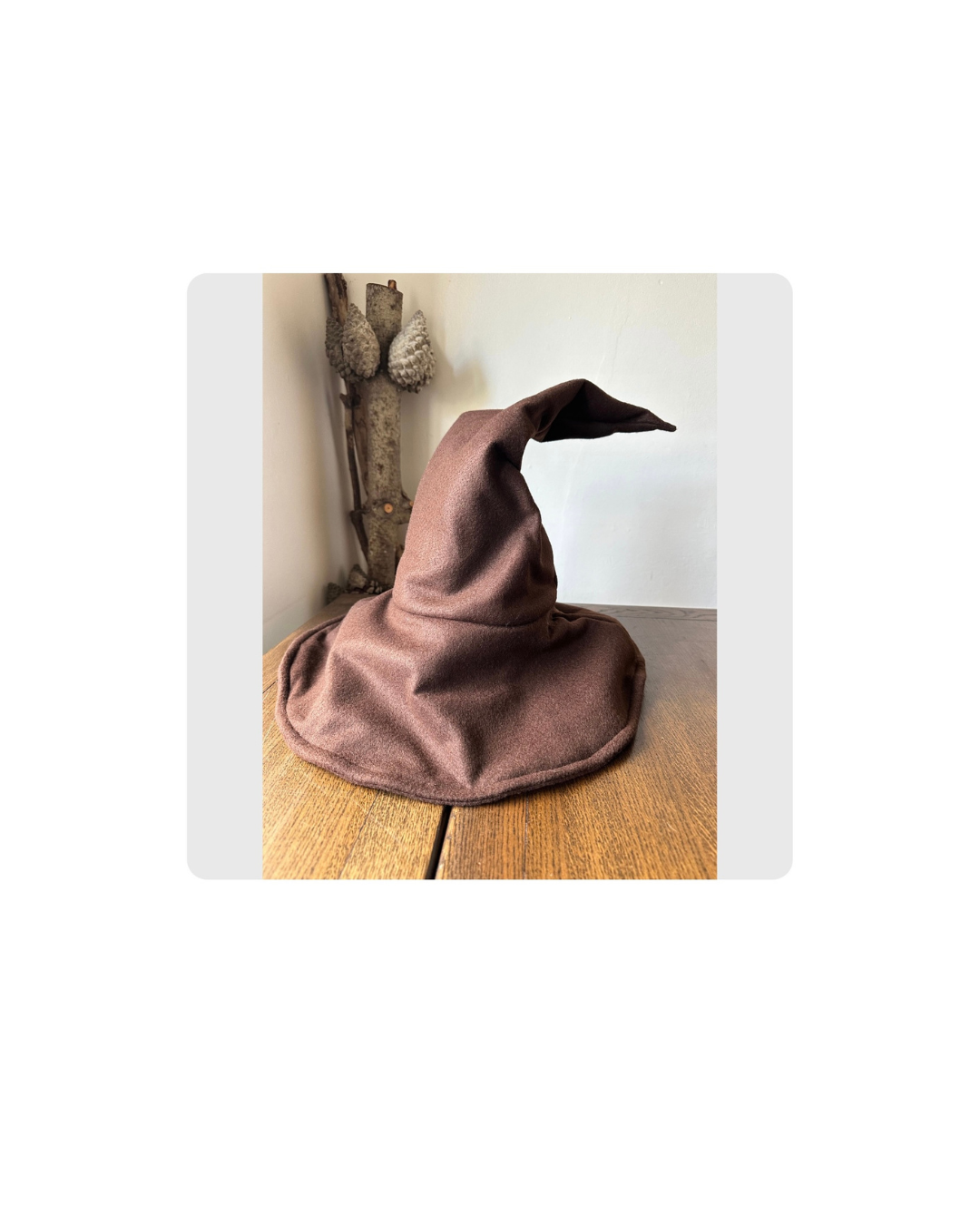 Brown Sloped Brim Wandering Wizard Hat