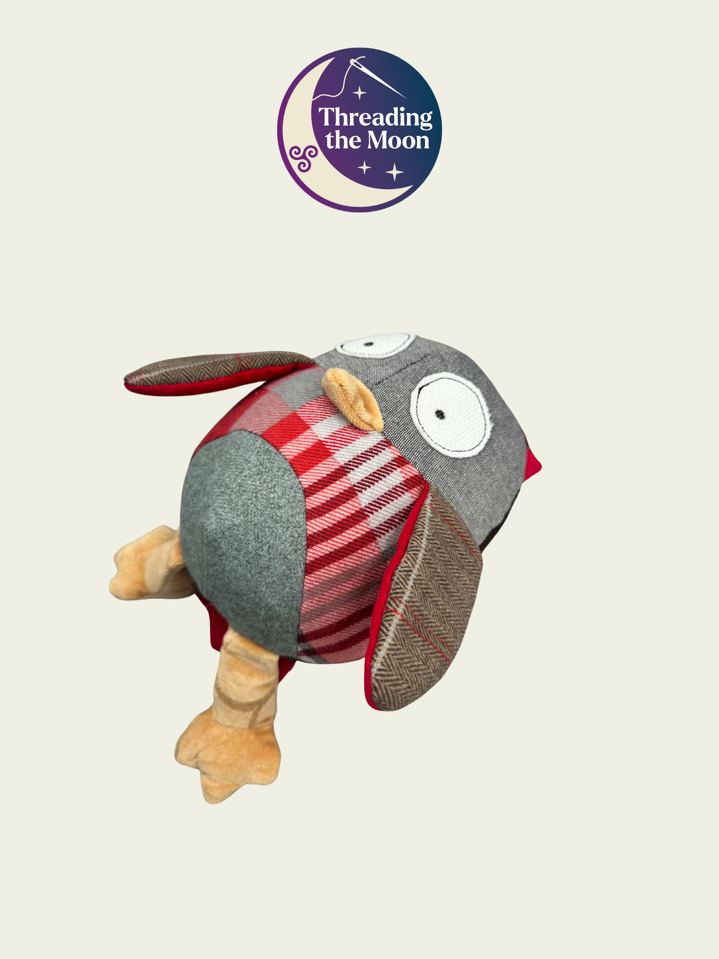 Handmade Patchwork Owl  - Warm Earth Colours