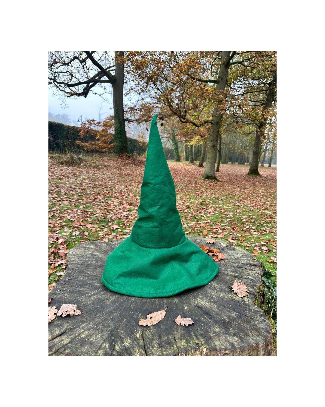 Green Sloped Brim Wandering Wizard Hat