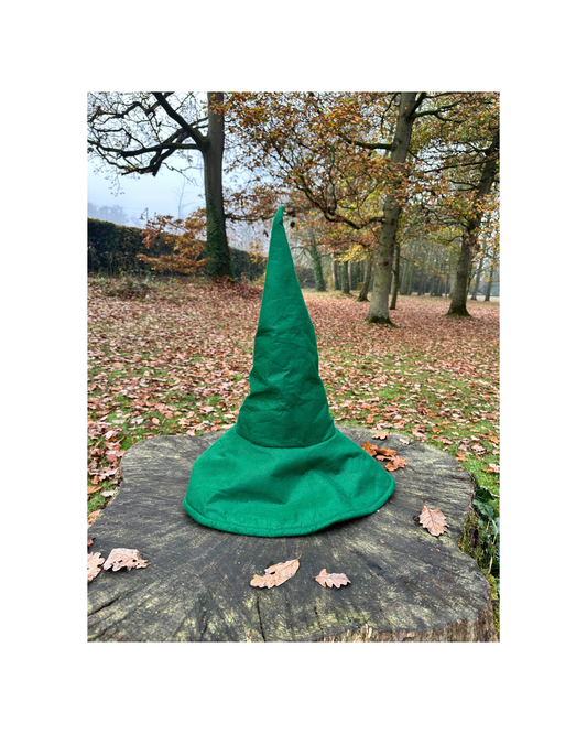 Green Sloped Brim Wandering Wizard Hat