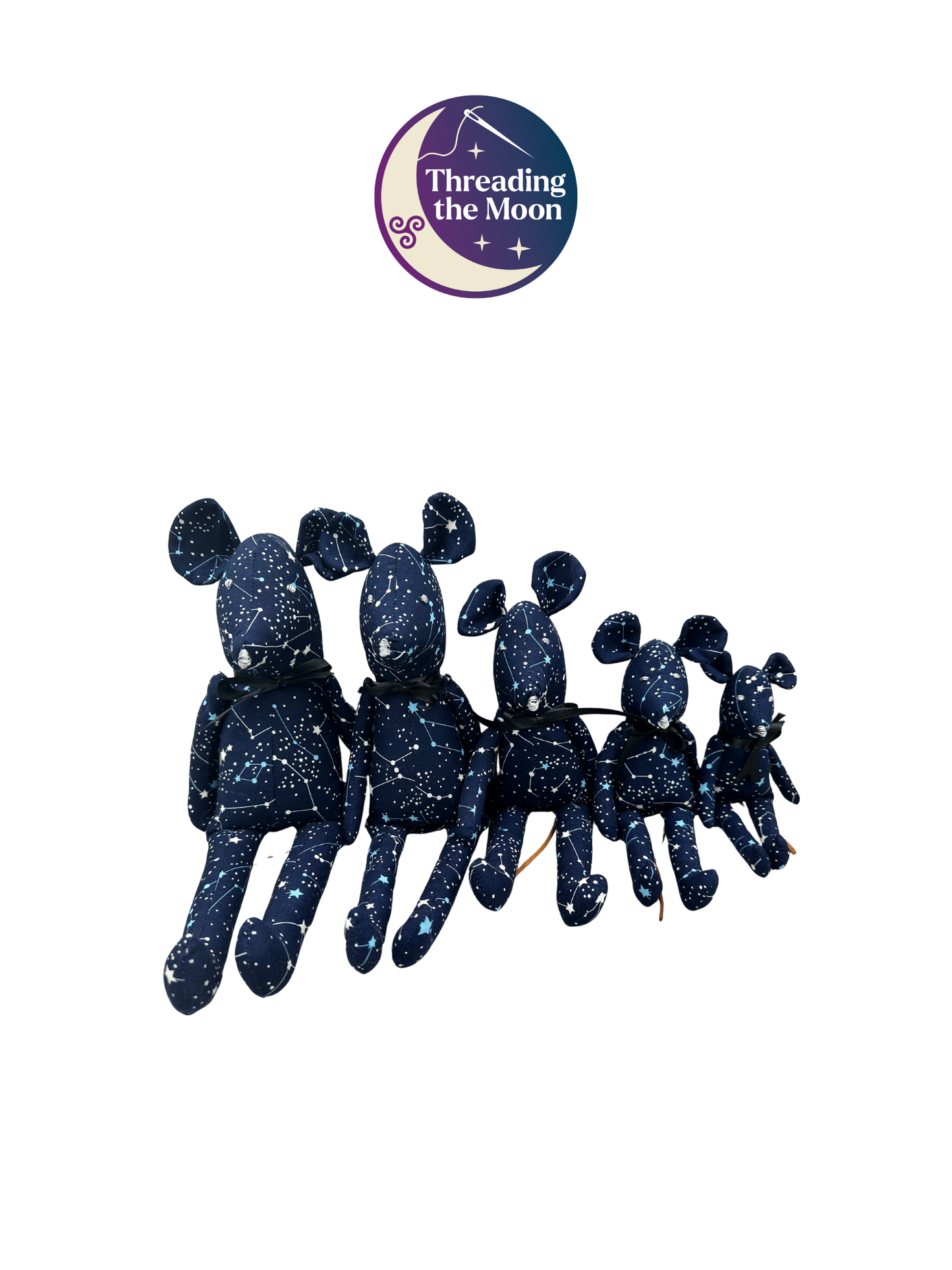 Starry Constellation Mouse – Handmade Celestial Art Doll