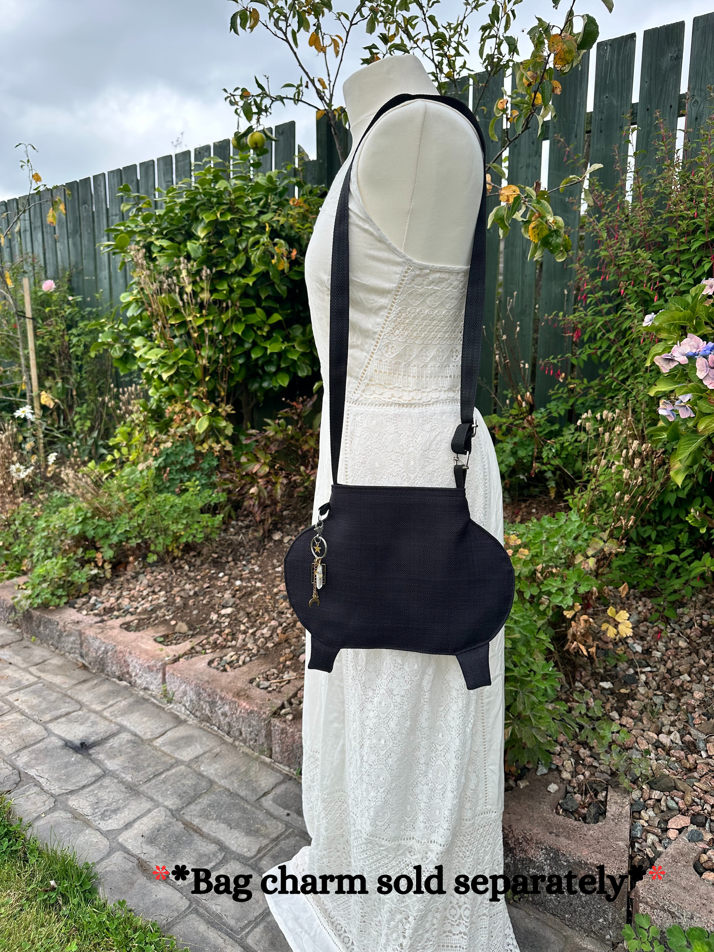 Small Black Cauldron Bag / Crossbody Purse