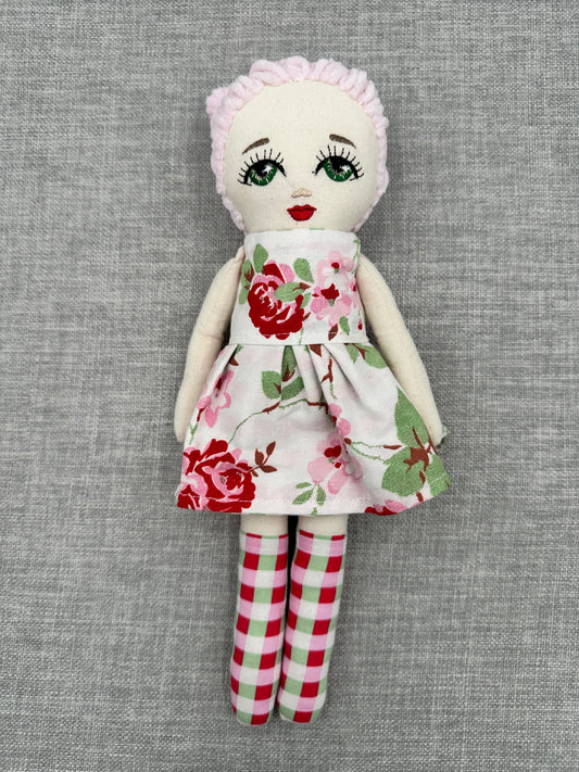 Handmade Vintage Rose Cloth Doll