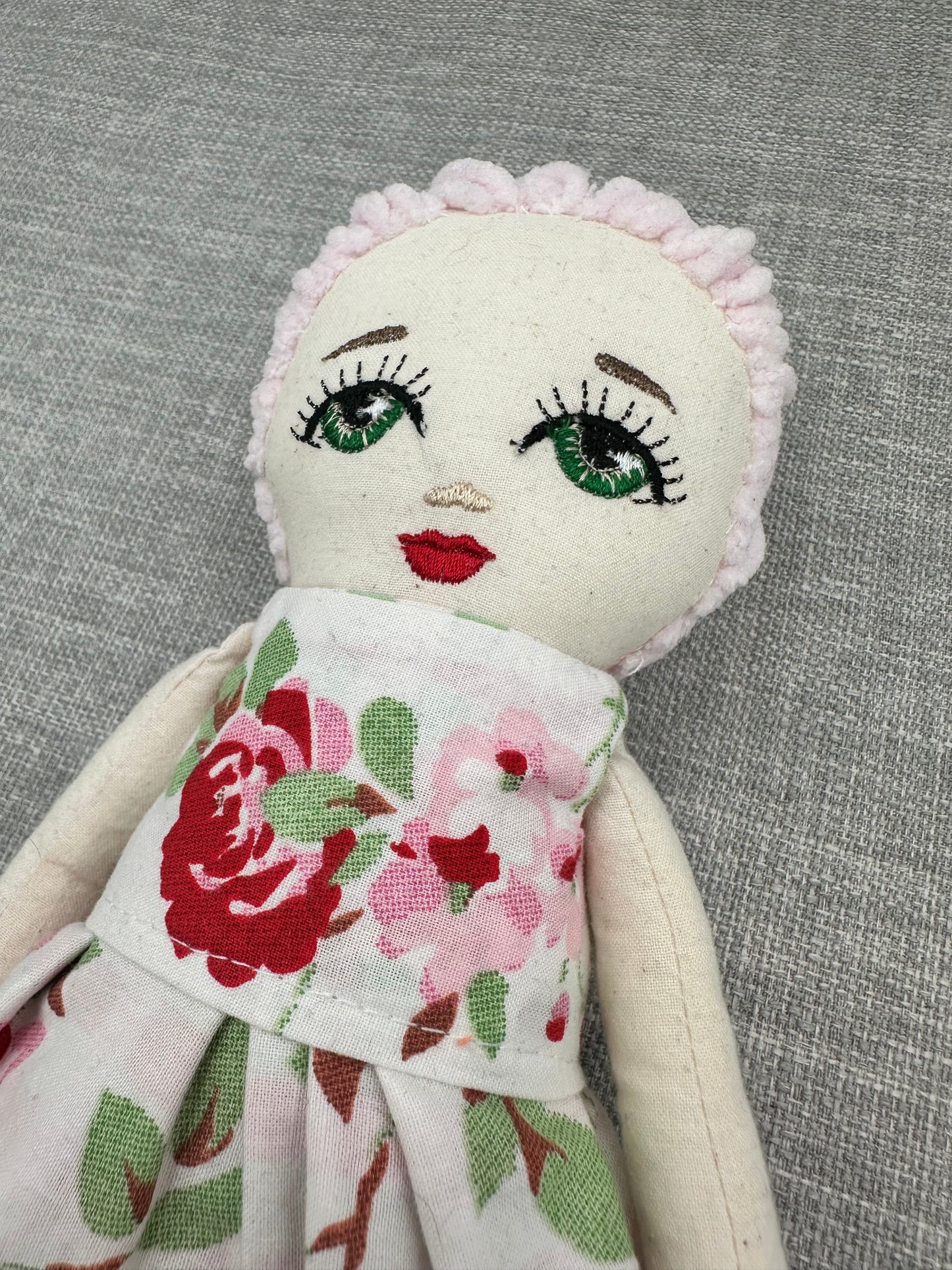 Handmade Vintage Rose Cloth Doll