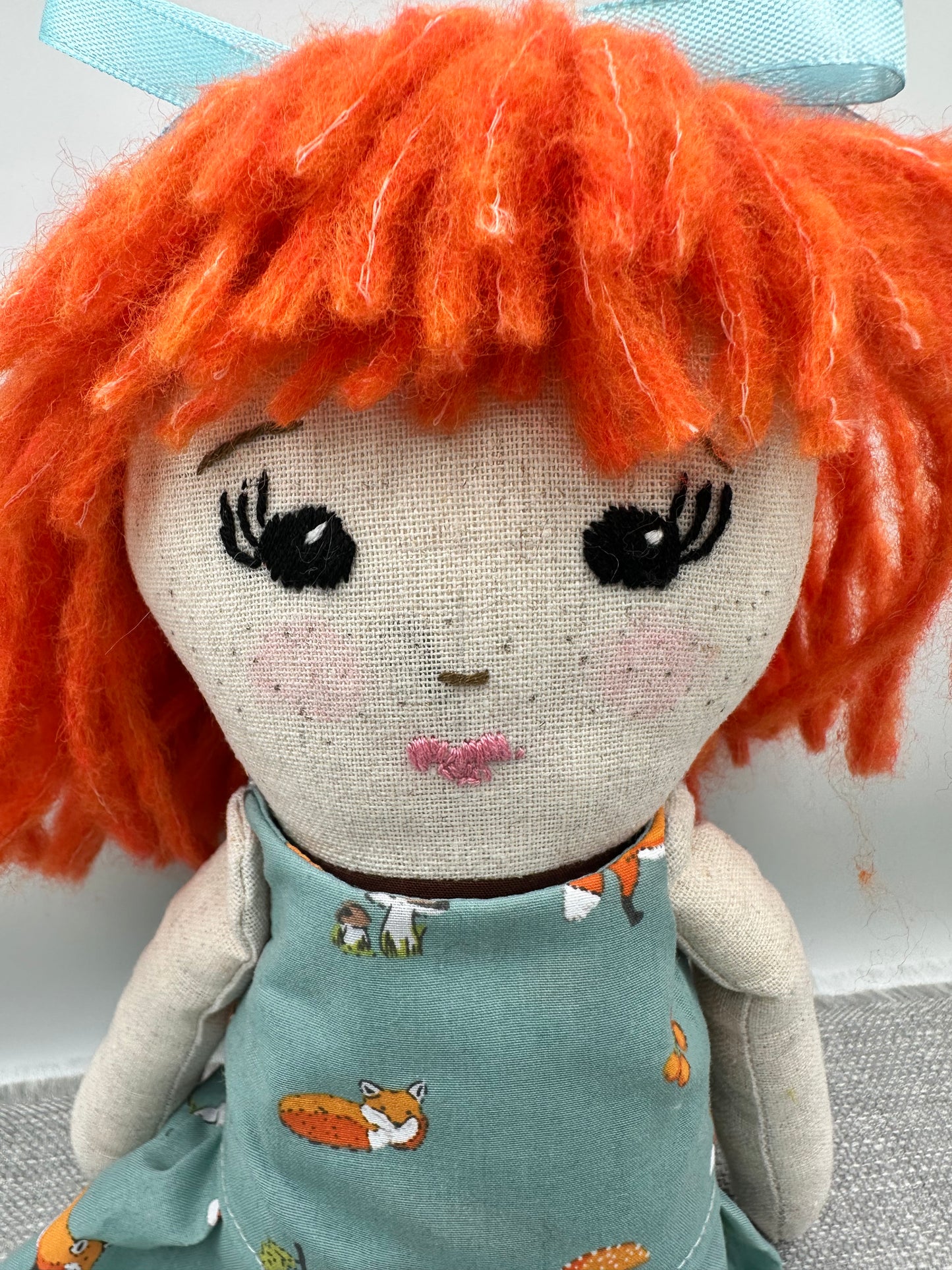 Handmade Linen Cloth Doll –  Heirloom Art Doll