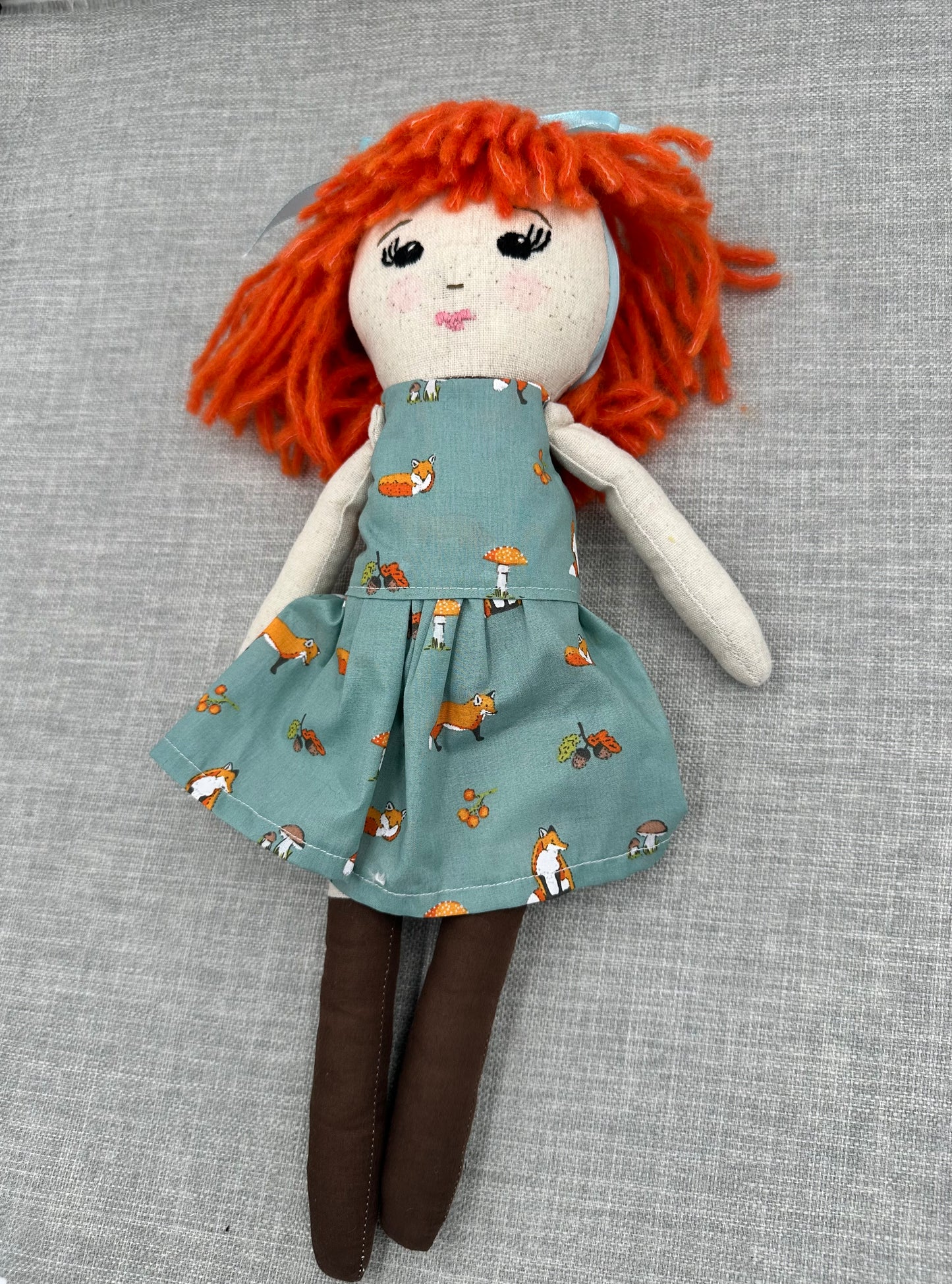 Handmade Linen Cloth Doll –  Heirloom Art Doll