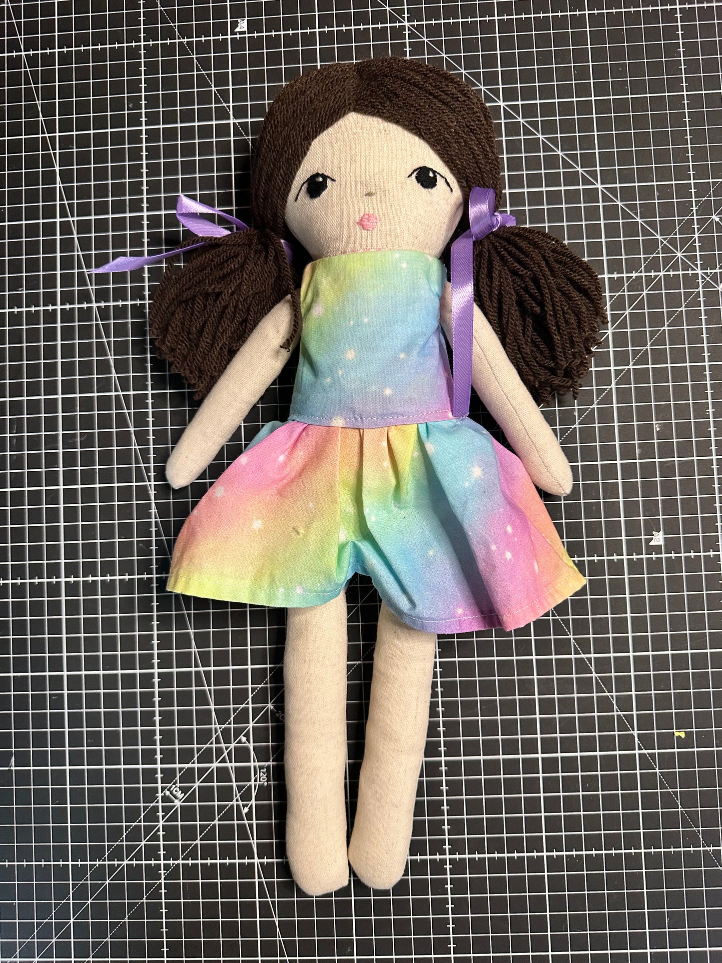 Handmade Linen Cloth Doll –  Heirloom Art Doll