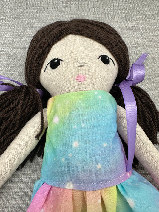 Handmade Linen Cloth Doll –  Heirloom Art Doll