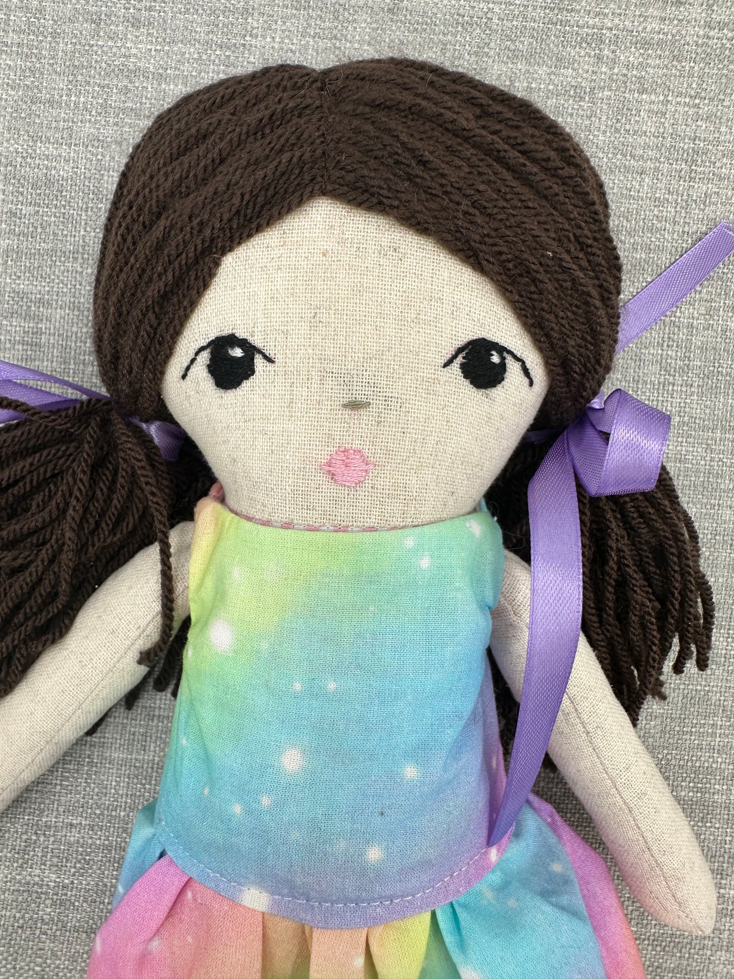 Handmade Linen Cloth Doll –  Heirloom Art Doll