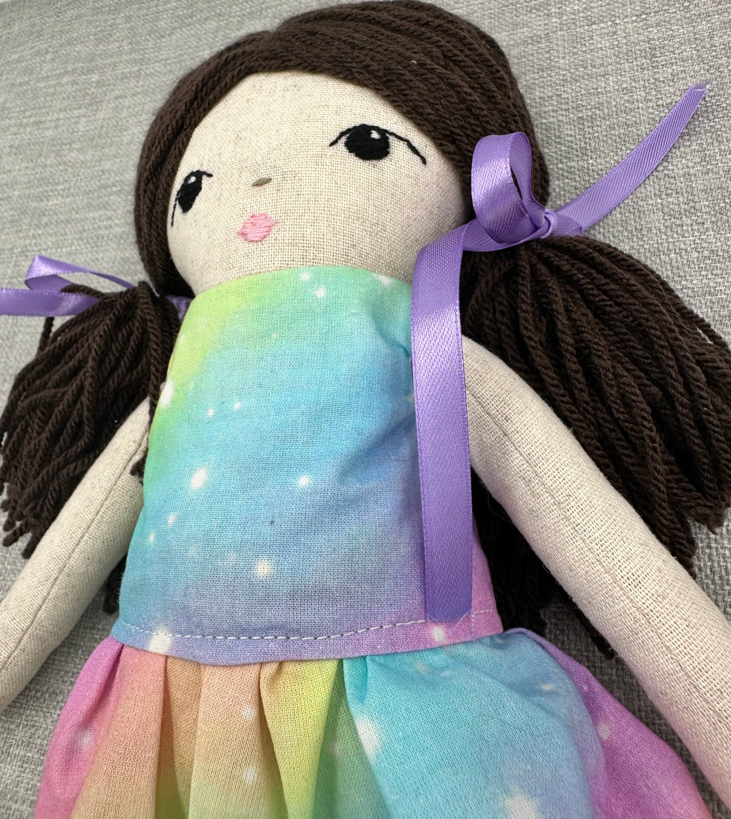 Handmade Linen Cloth Doll –  Heirloom Art Doll