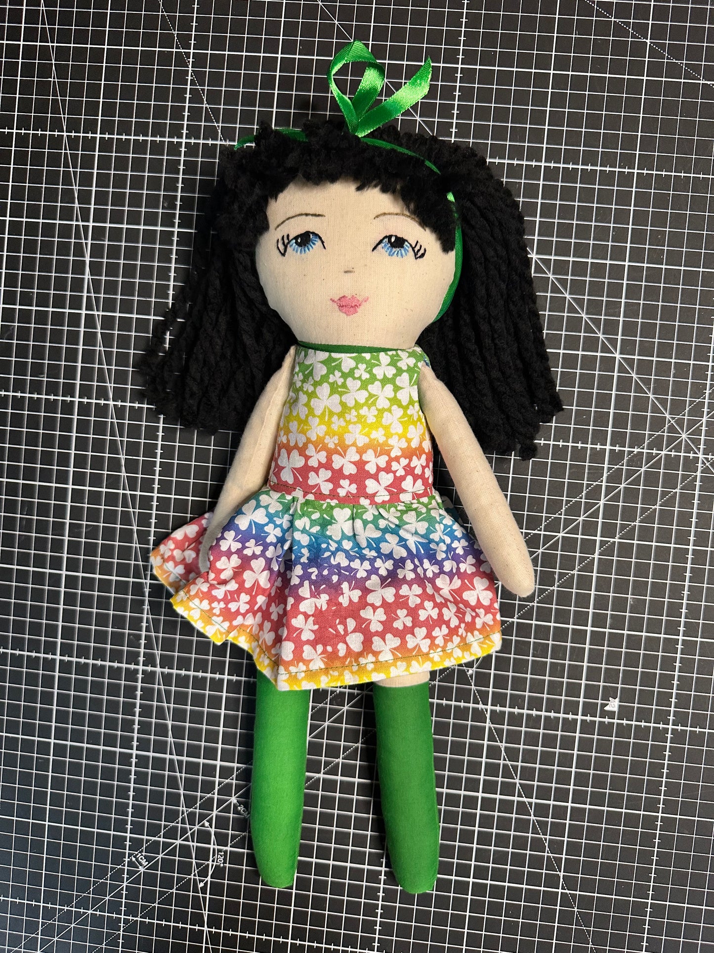 Handmade Linen Cloth Doll –  Heirloom Art Doll