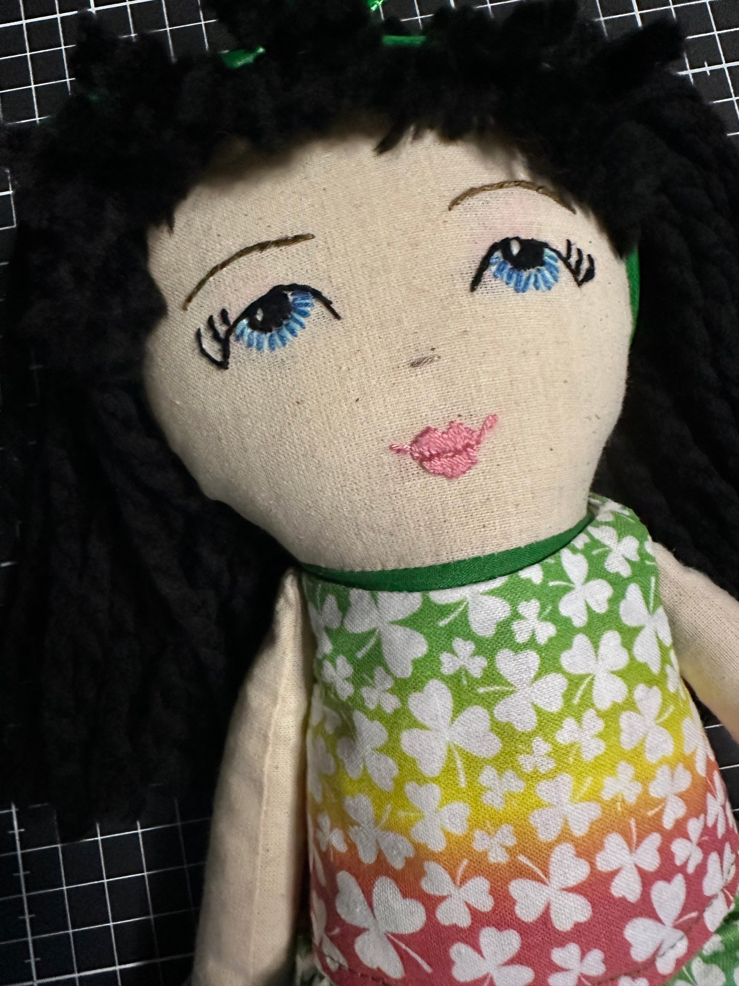Handmade Linen Cloth Doll –  Heirloom Art Doll