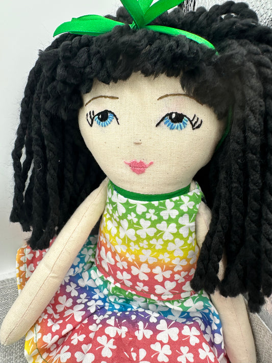 Handmade Linen Cloth Doll –  Heirloom Art Doll