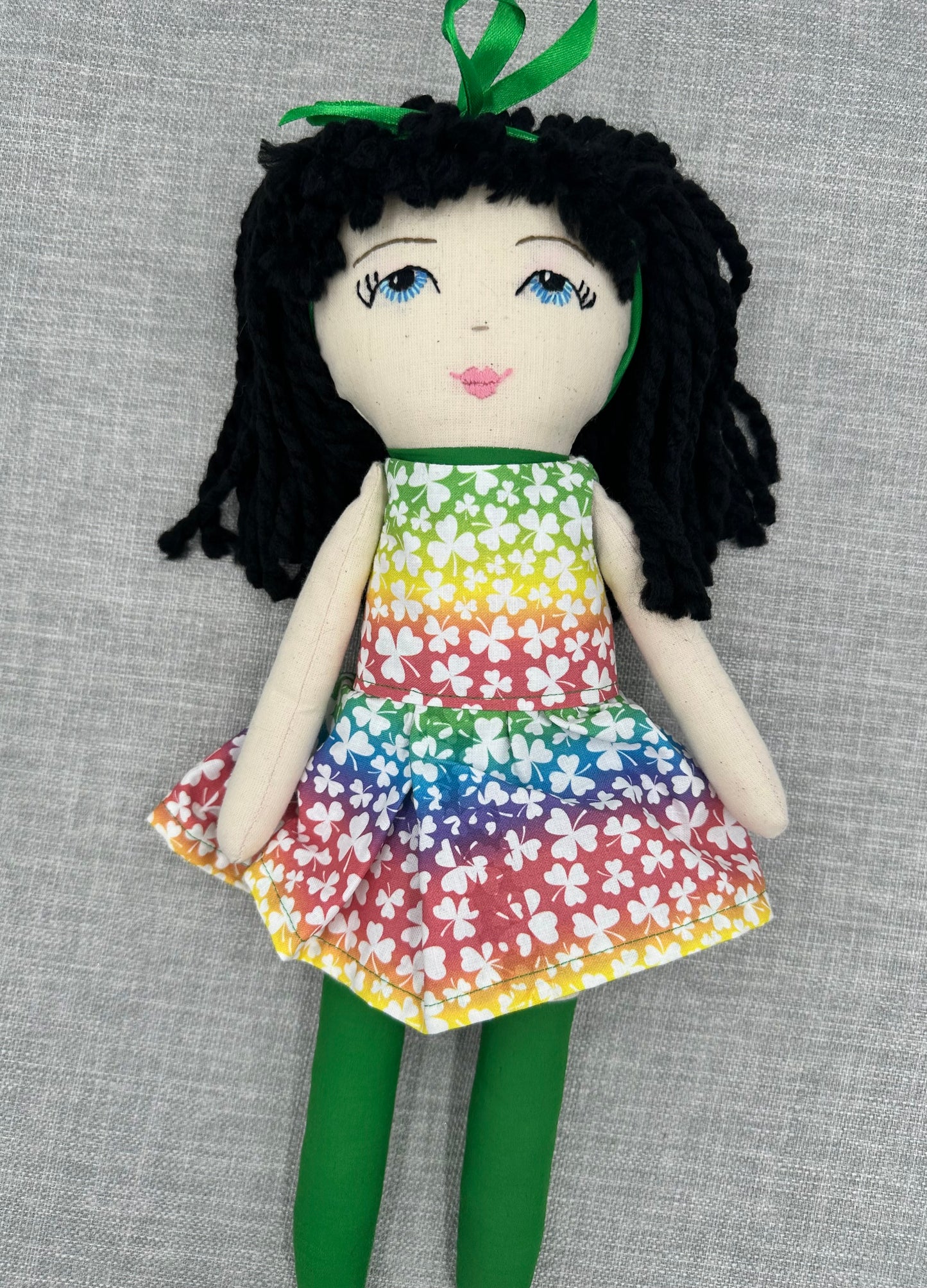 Handmade Linen Cloth Doll –  Heirloom Art Doll