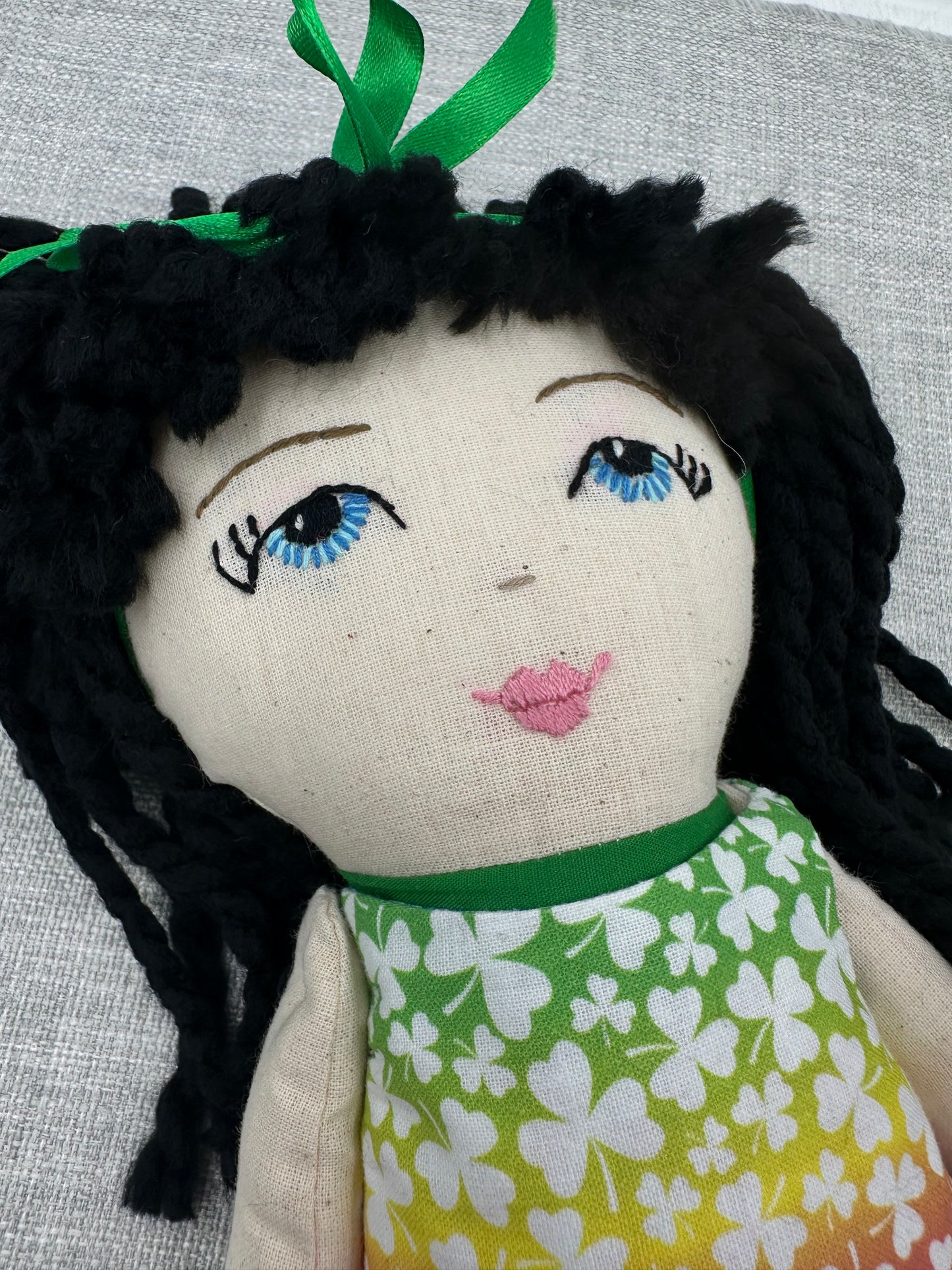 Handmade Linen Cloth Doll –  Heirloom Art Doll