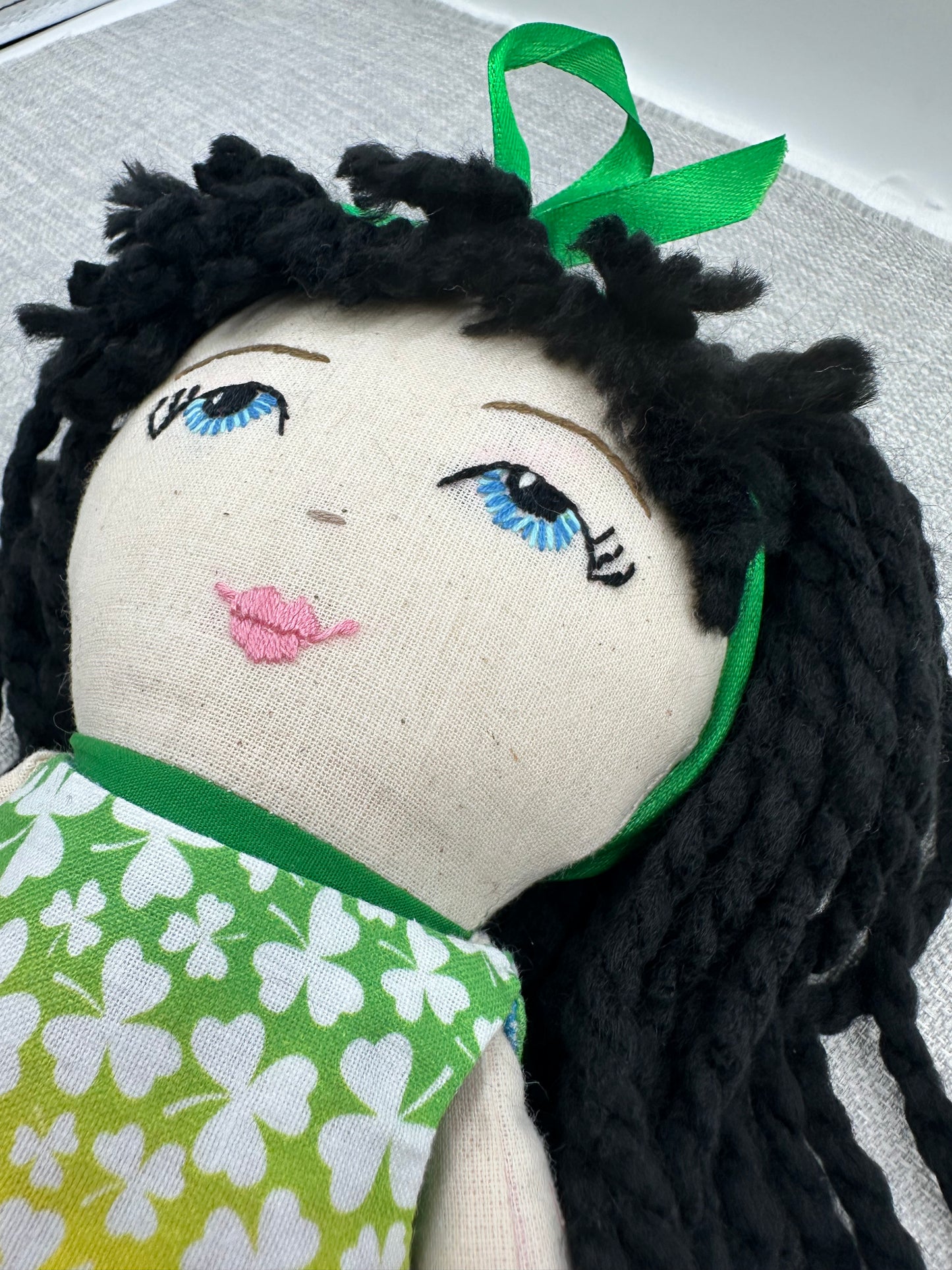 Handmade Linen Cloth Doll –  Heirloom Art Doll