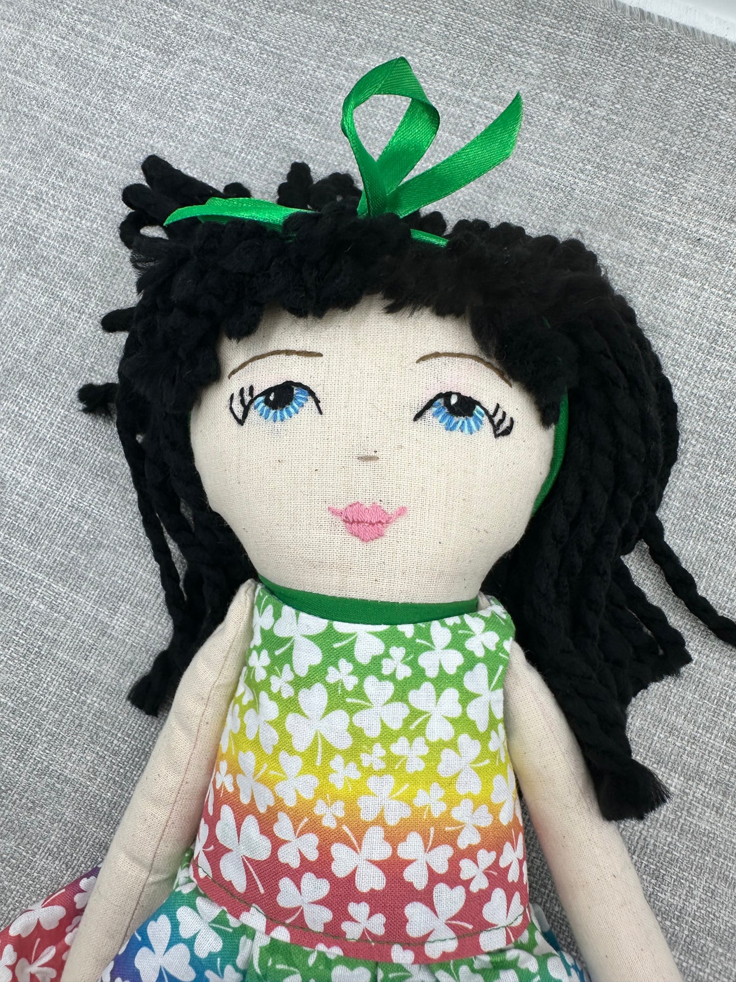 Handmade Linen Cloth Doll –  Heirloom Art Doll