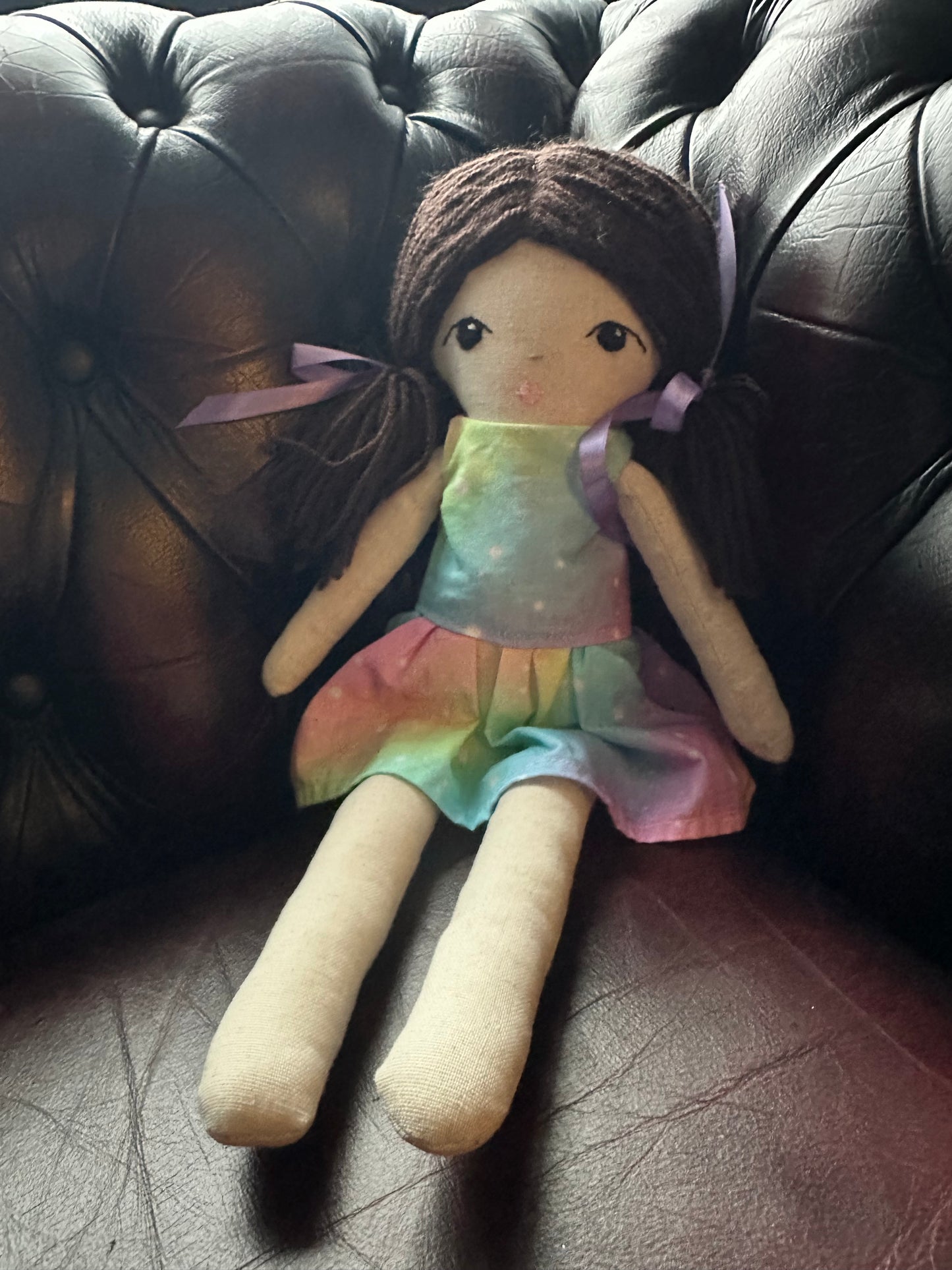 Handmade Linen Cloth Doll –  Heirloom Art Doll