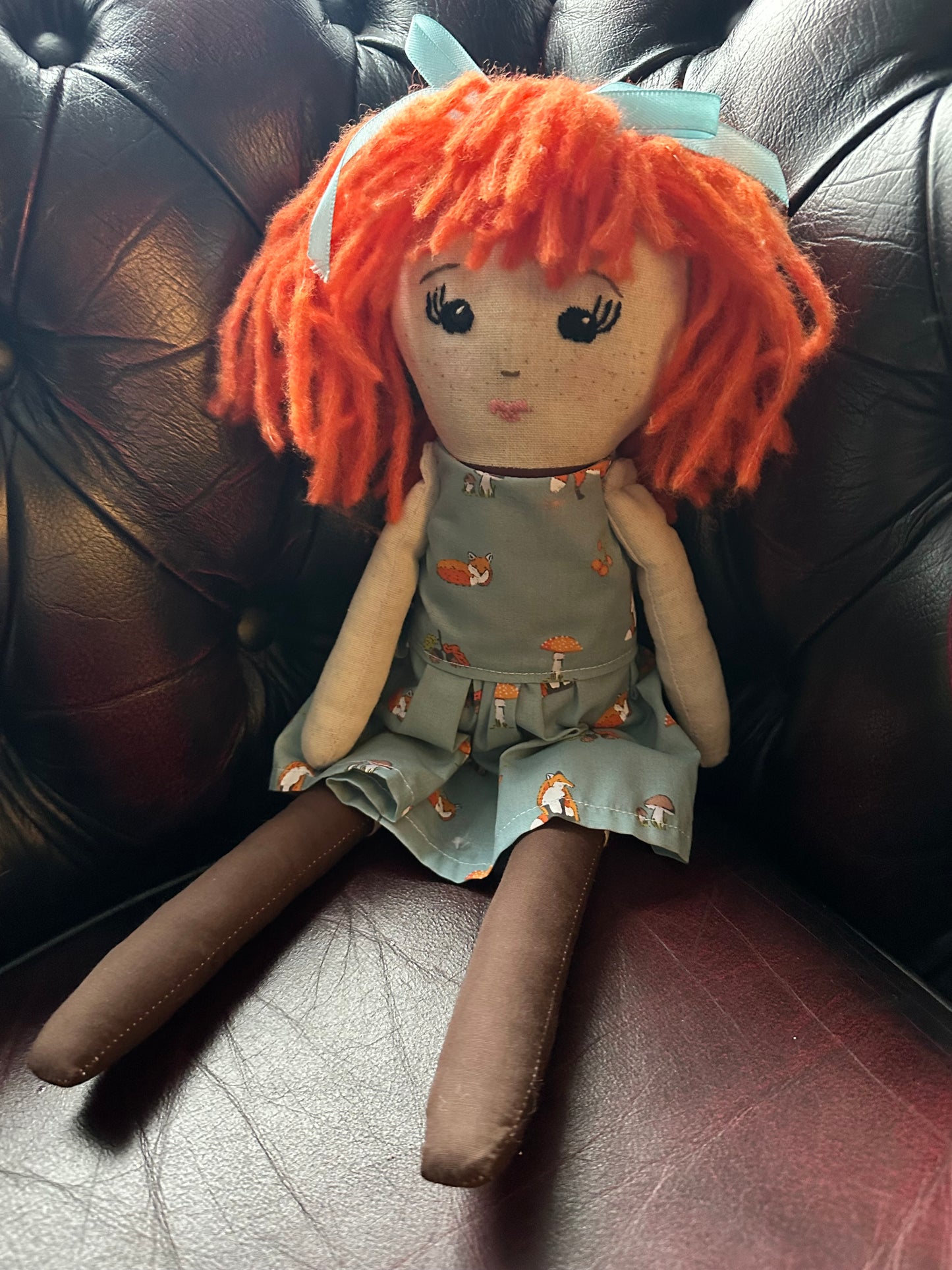 Handmade Linen Cloth Doll –  Heirloom Art Doll