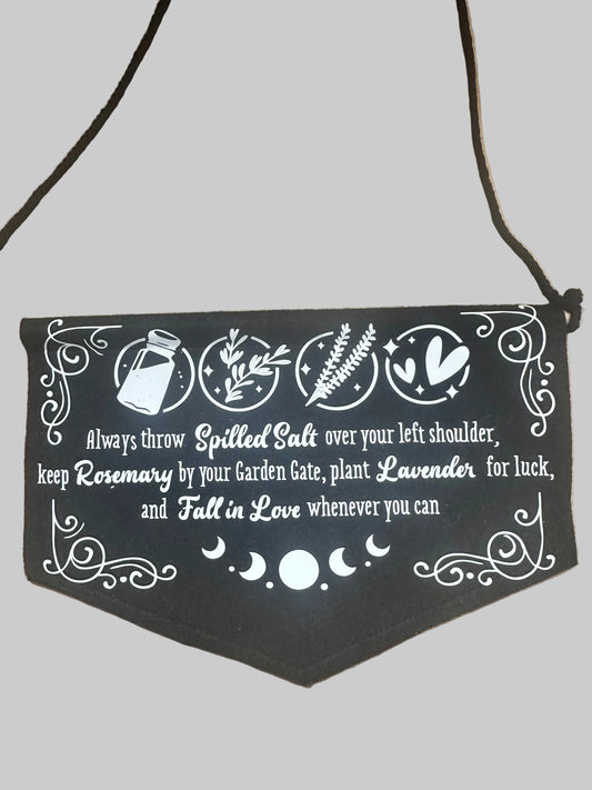 Witchy Felt Mini Wall Hanging