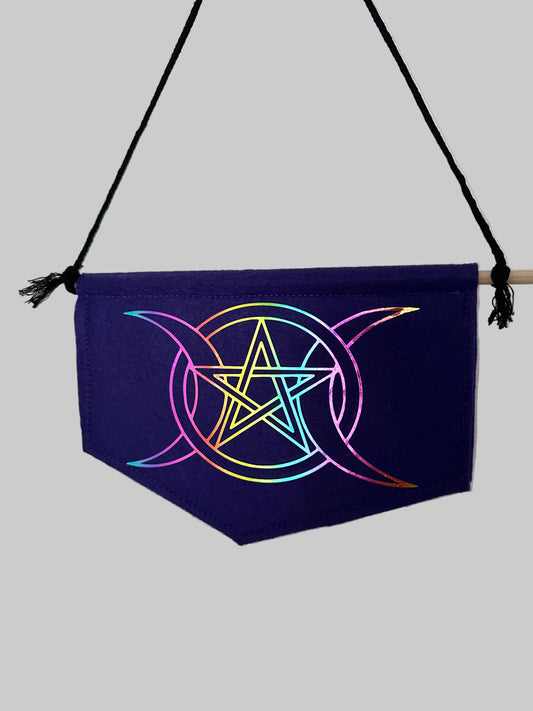 Pagan Triple Moon Mini- Wall Hanging
