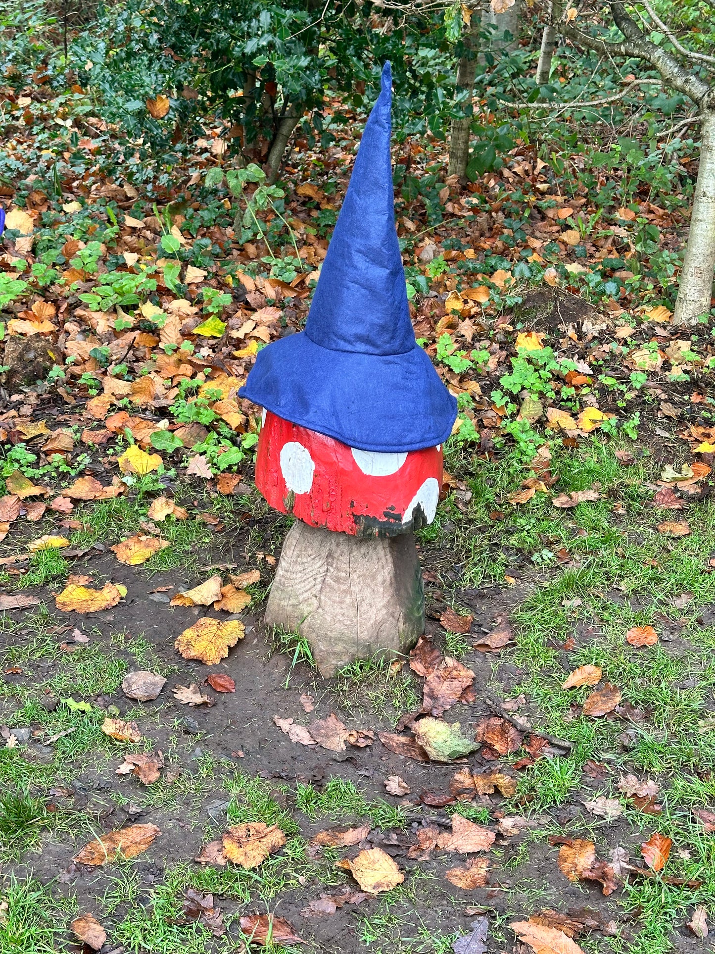 Navy Sloped Brim Wandering Wizard Hat