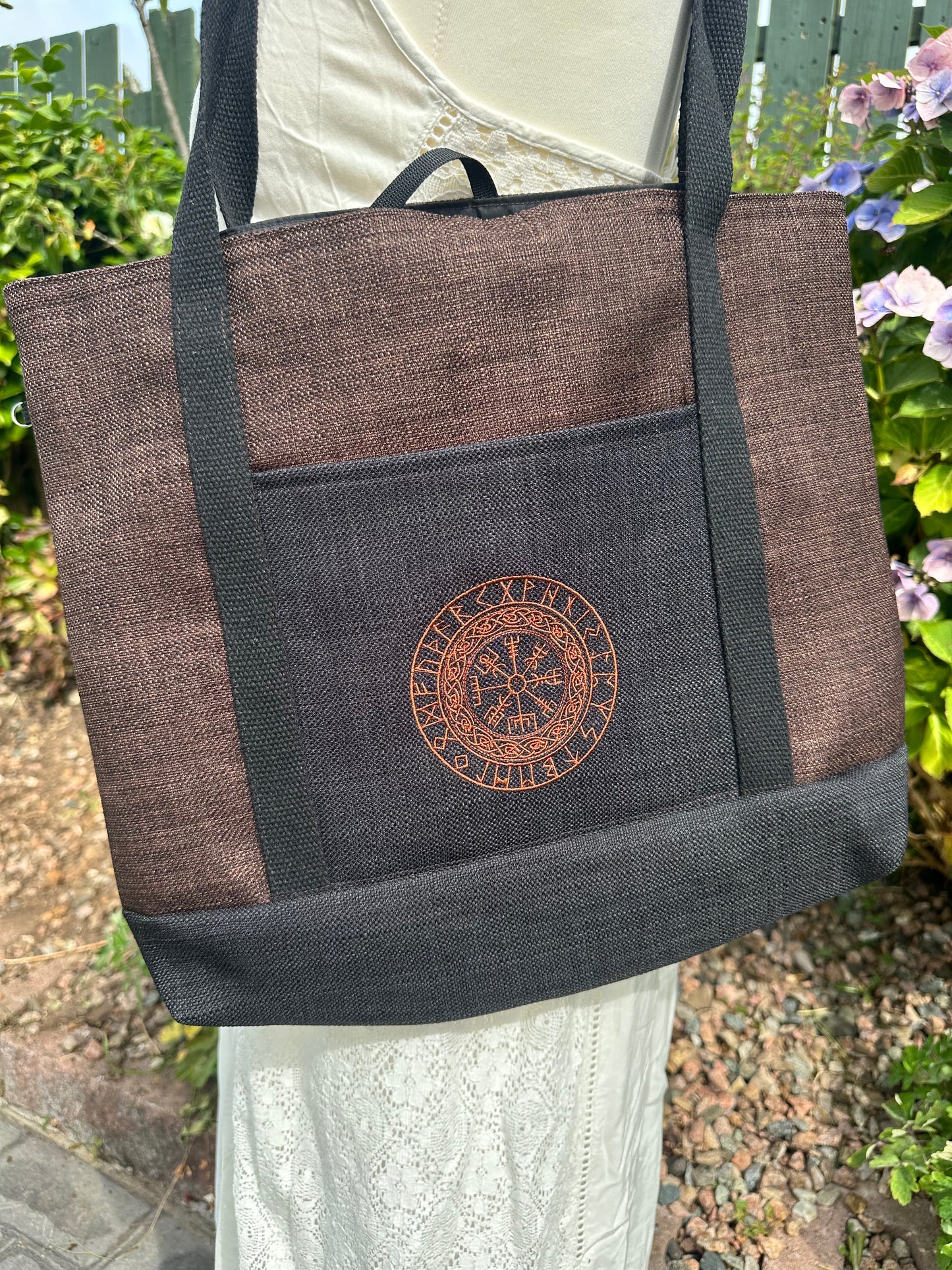 Viking Vegvisir  / Compass  Shoulder Tote Bag