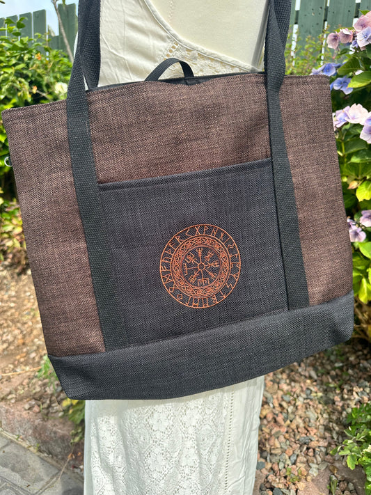 Viking Vegvisir  / Compass  Shoulder Tote Bag