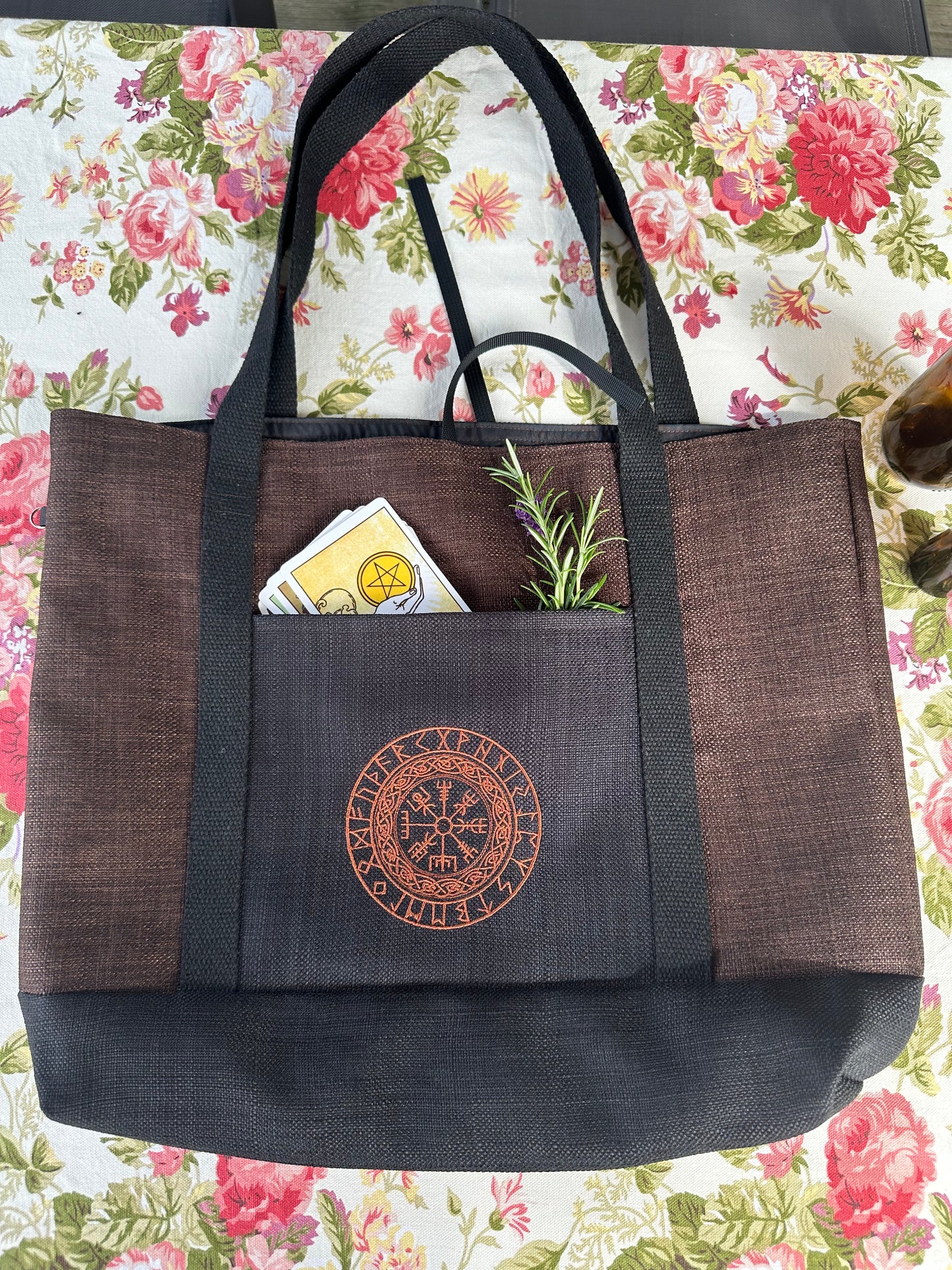 Viking Vegvisir  / Compass  Shoulder Tote Bag