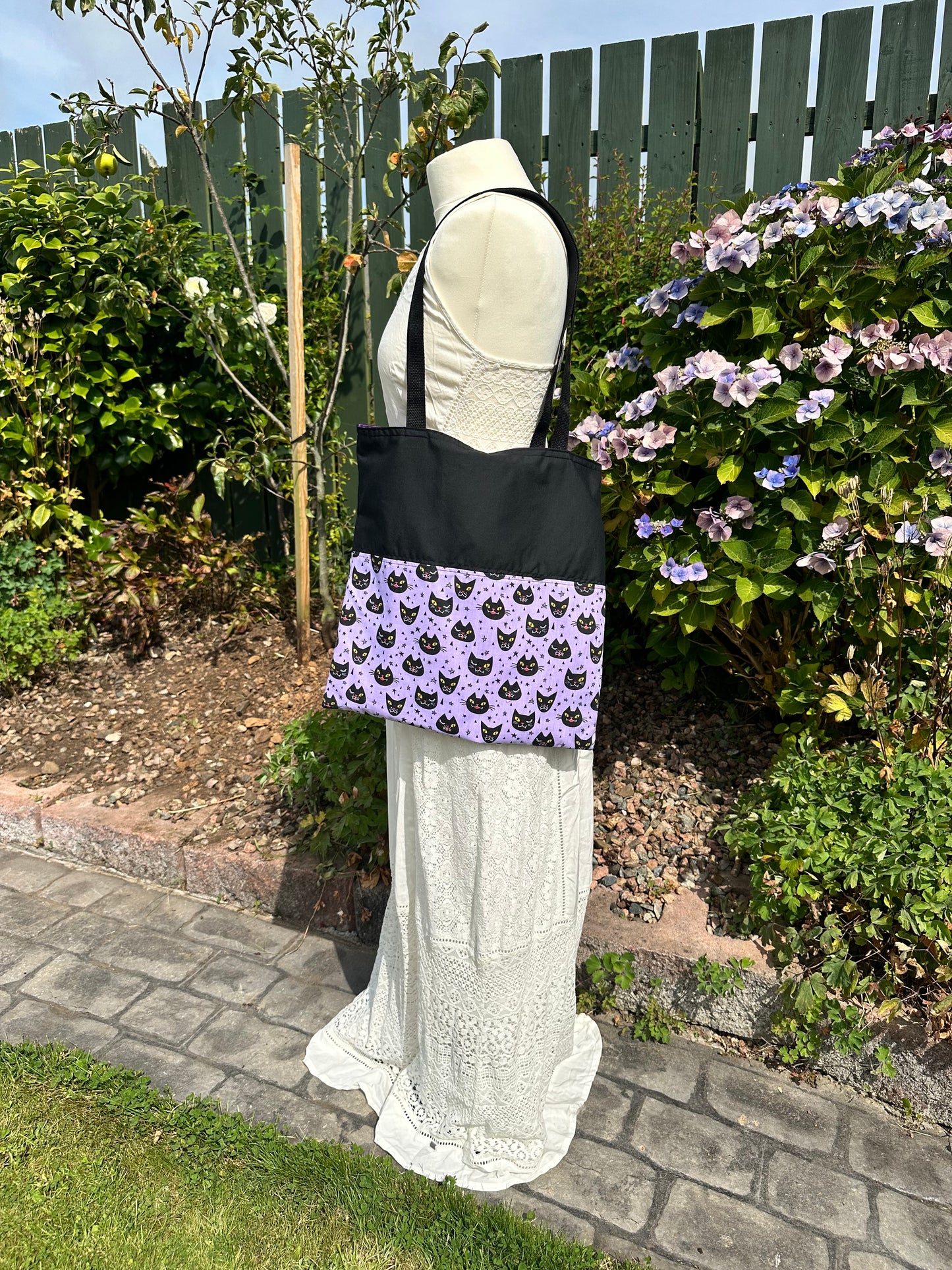 Artisan Cat Print Everyday Tote - OOAK