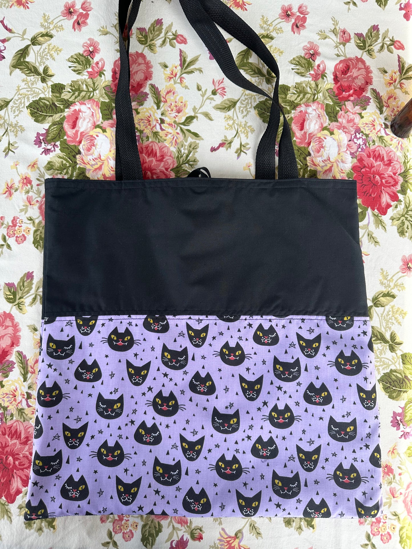 Artisan Cat Print Everyday Tote - OOAK