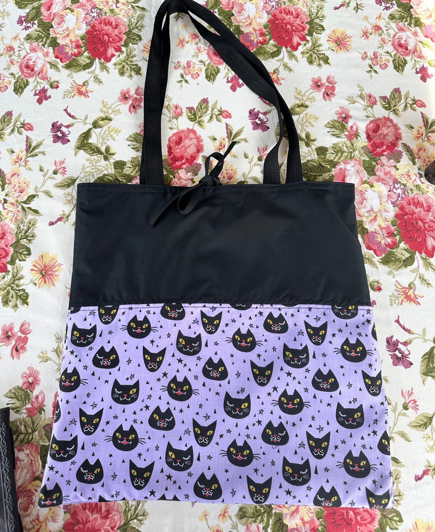Artisan Cat Print Everyday Tote - OOAK
