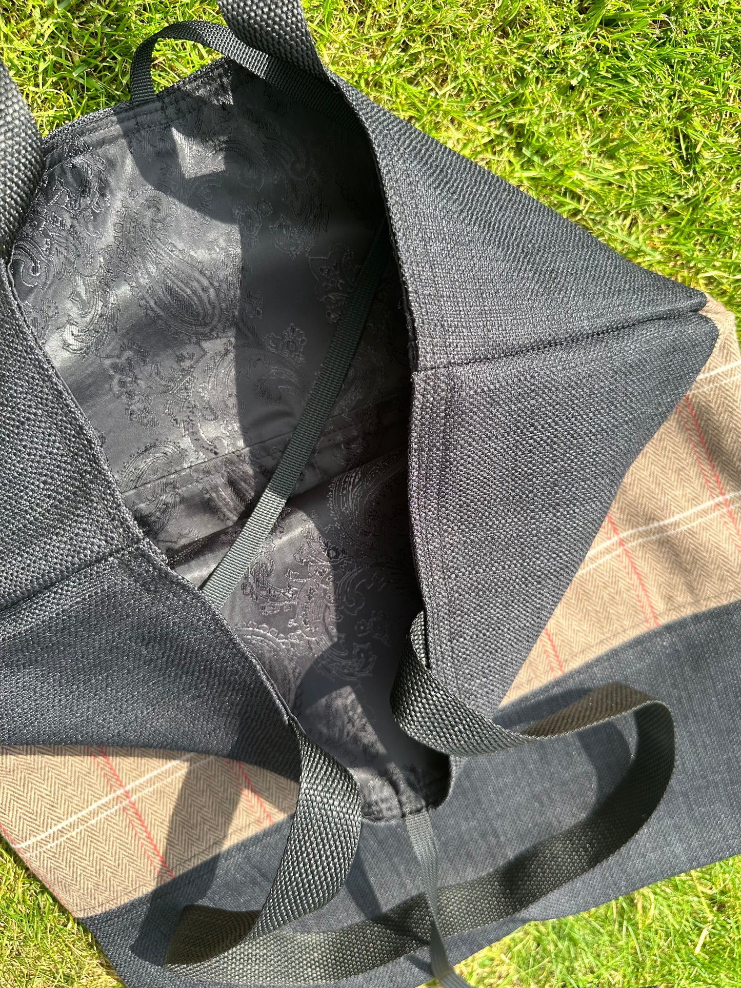 Wool Plaid Everyday Stylish Tote Bag- OOAK