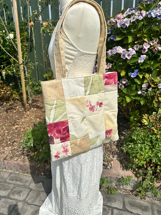Beautiful Padded Patchwork Bag - OOAK