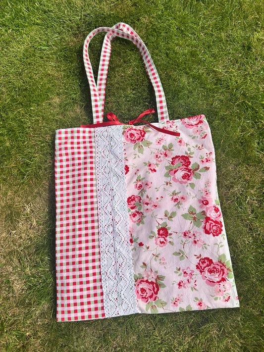 Handmade Cottage Garden Inspired Shoulder Tote
