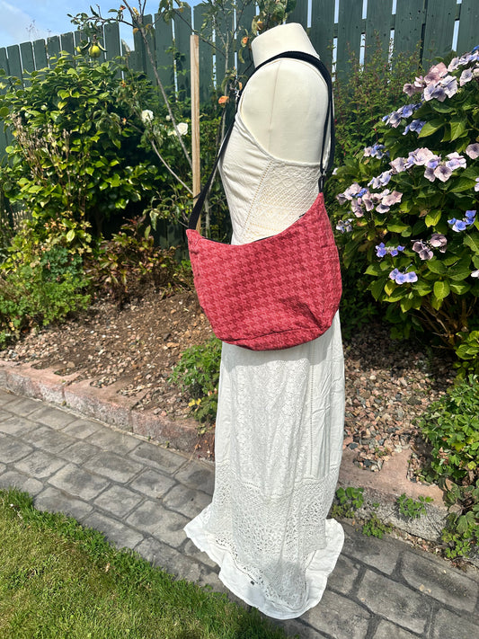 Stylish Hobo Slouchy Bag  - Cotton Canvas Zipped Lined Purse