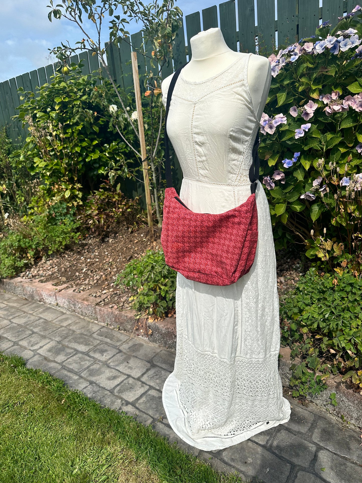 Stylish Hobo Slouchy Bag  - Cotton Canvas Zipped Lined Purse