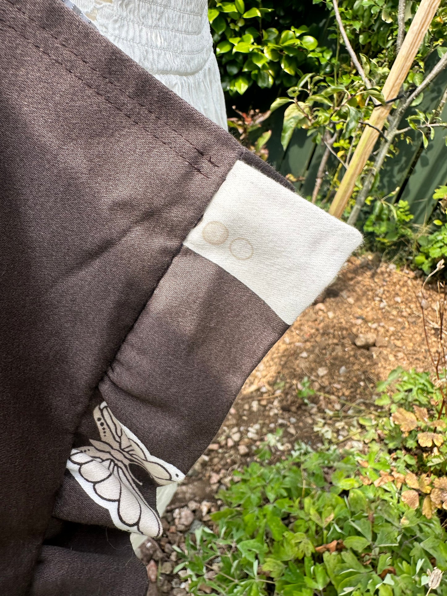 Handmade Butterfly Print Cotton Bag with Ruffle Detail