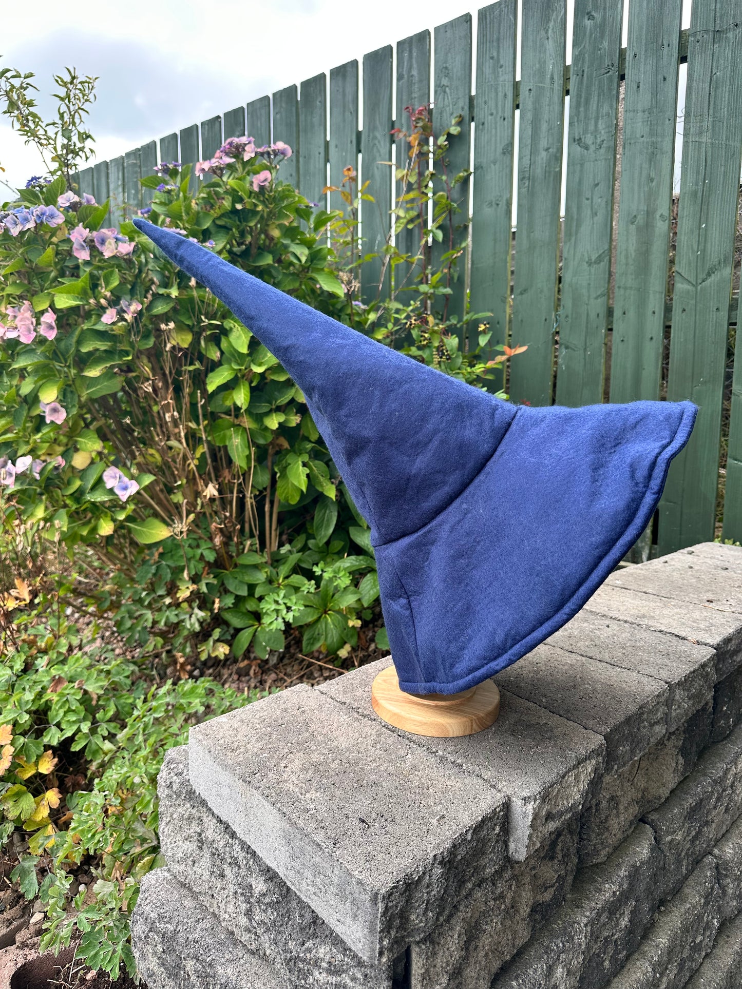 Navy Sloped Brim Wandering Wizard Hat