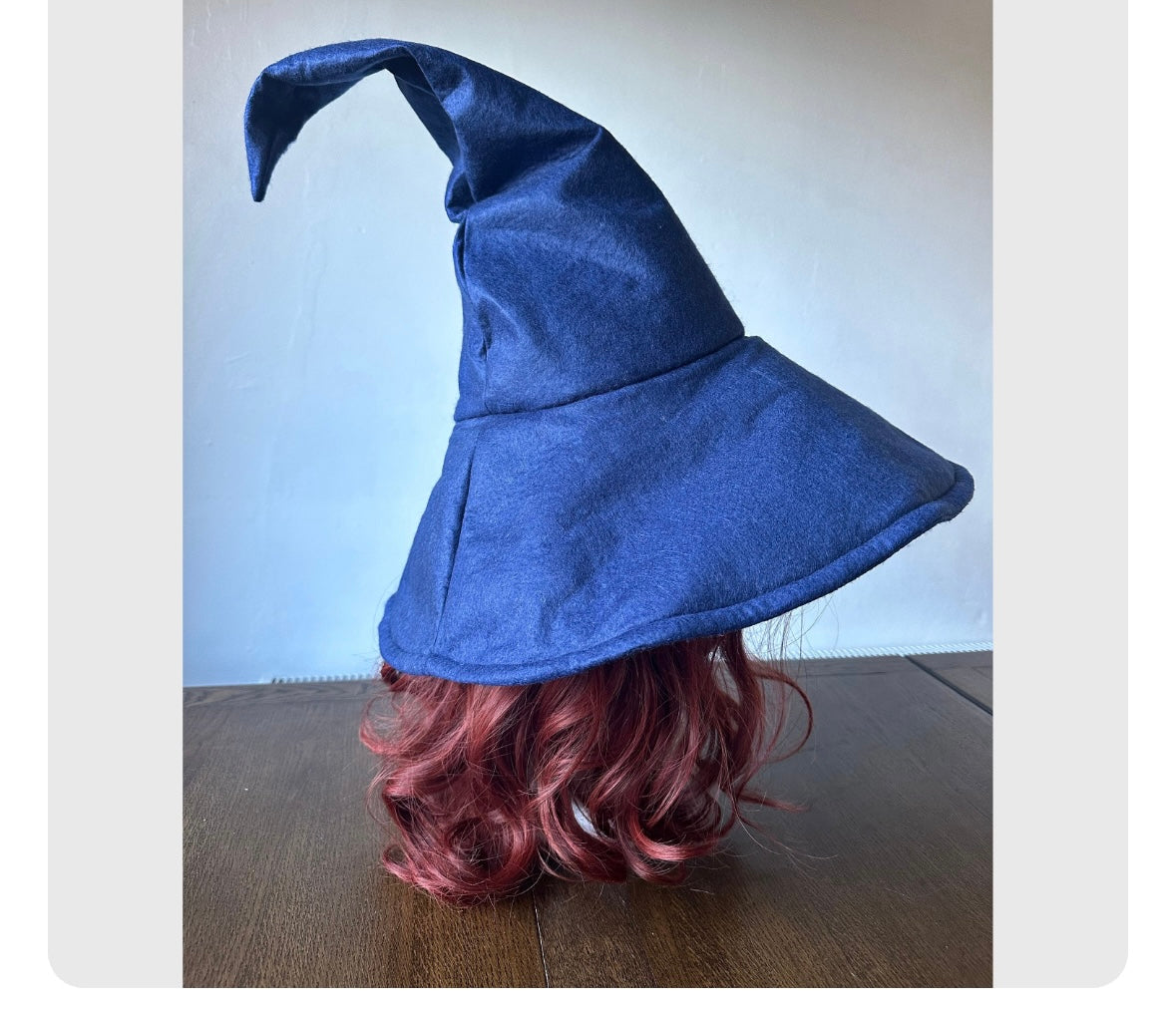 Navy Sloped Brim Wandering Wizard Hat