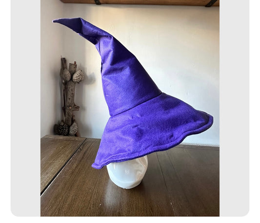 Purple Sloped Brim Wandering Wizard Hat