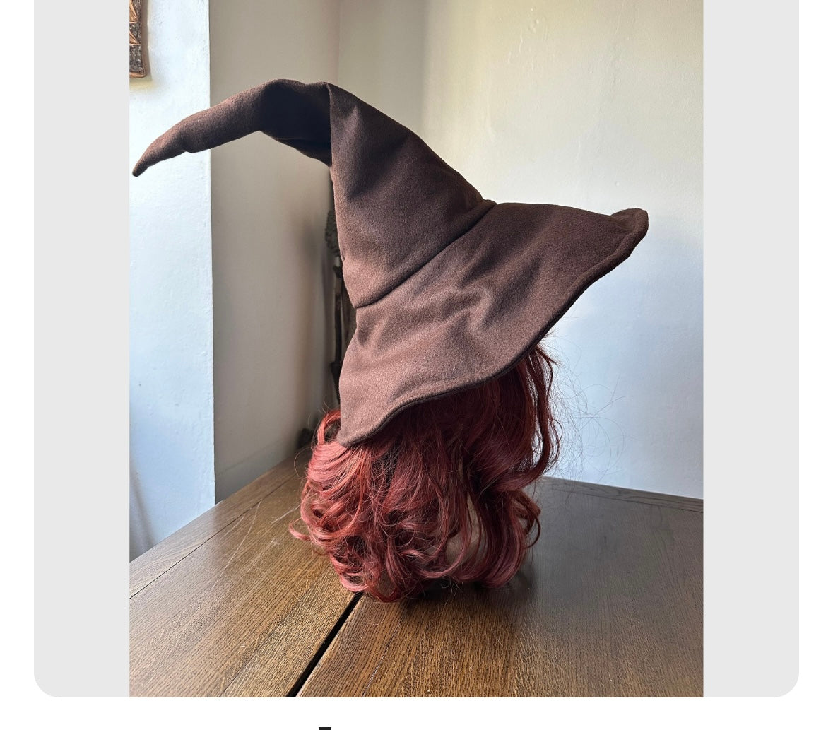 Brown Sloped Brim Wandering Wizard Hat